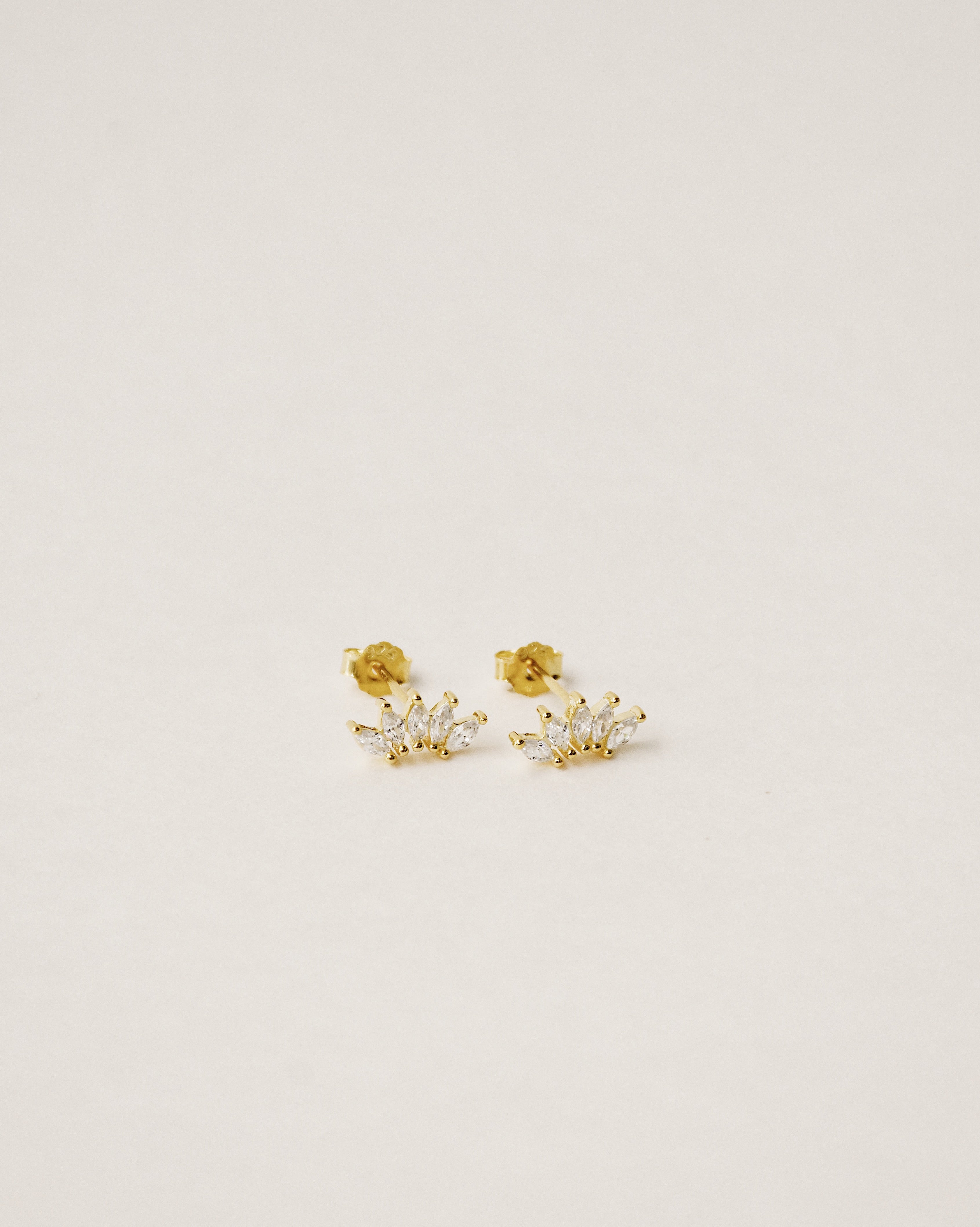 Marquise Crown Stud Earrings