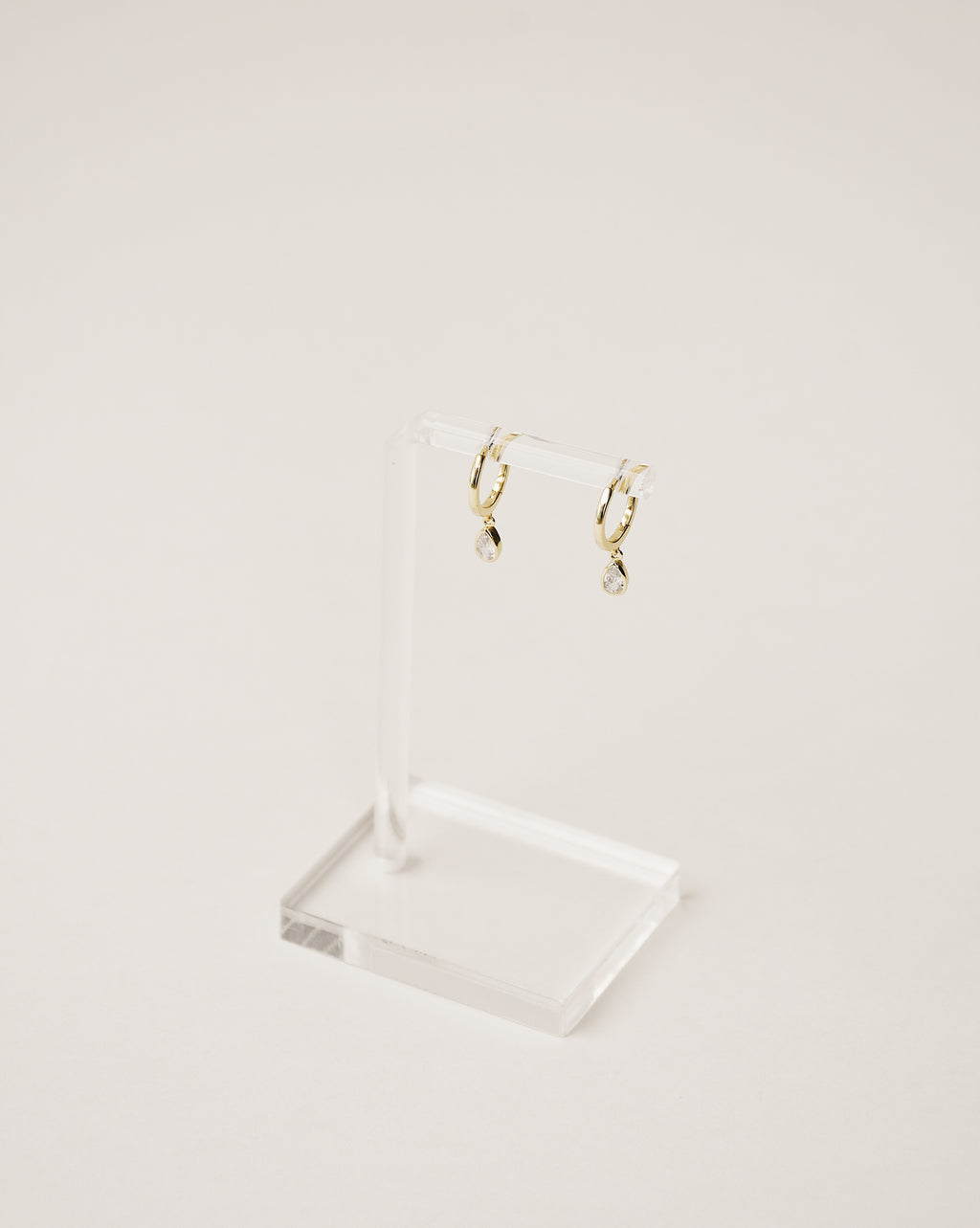 Zirconia Teardrop Small Hoops