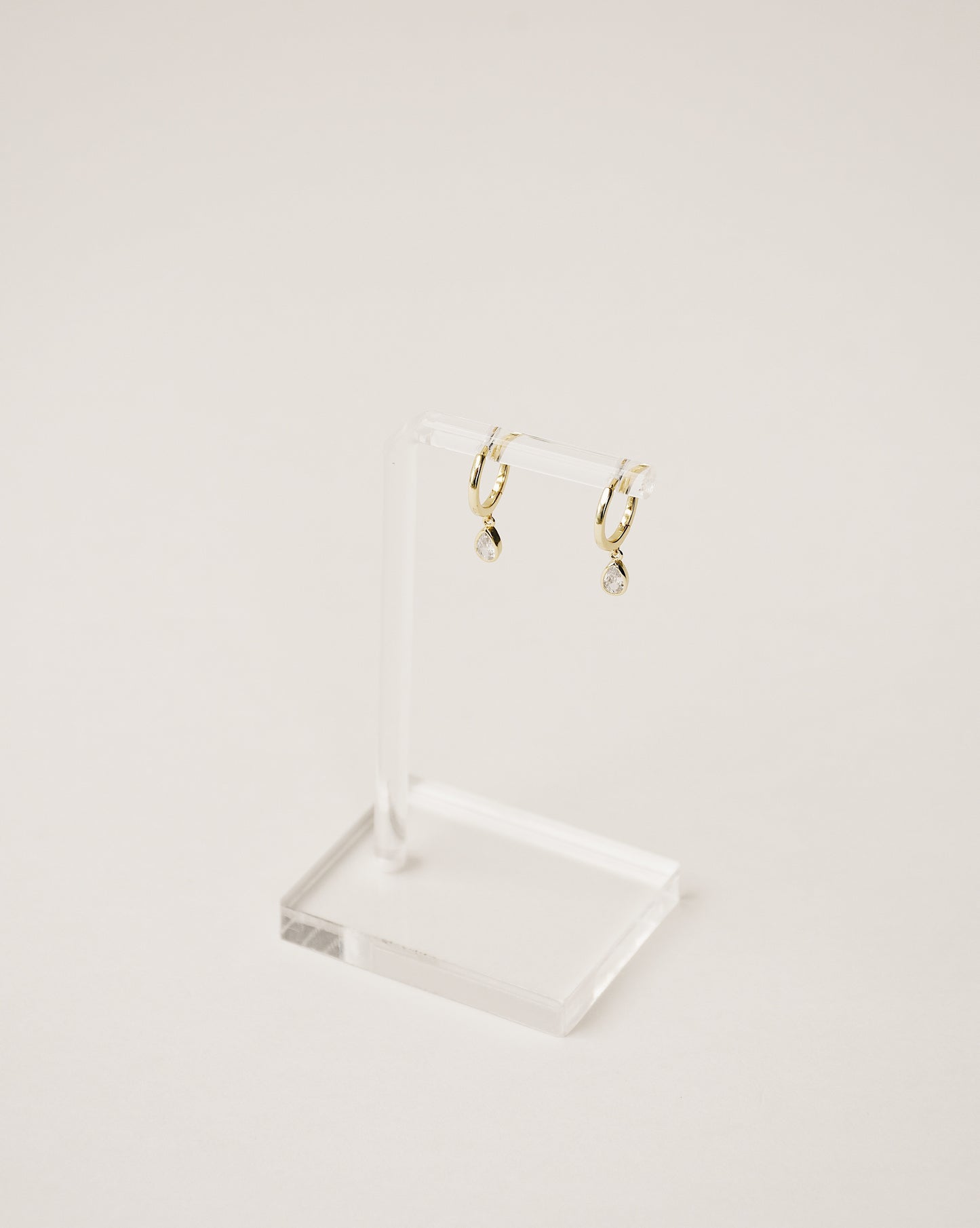 Zirconia Teardrop Small Hoops