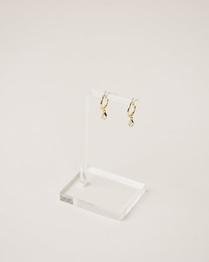 Zirconia Teardrop Small Hoops