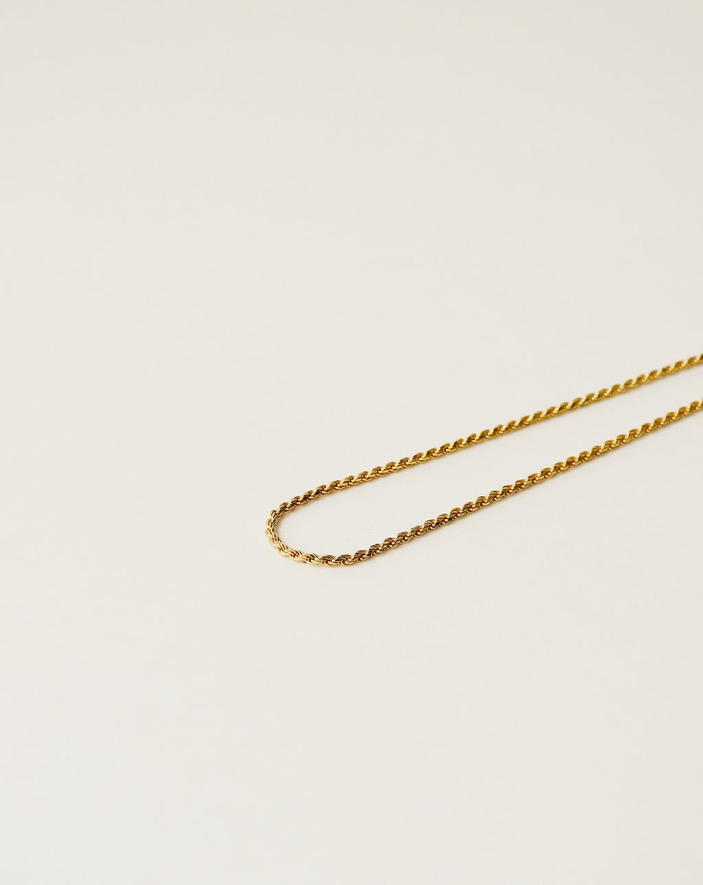 vintage inspired rope chain handcrafted from 925 sterling silver plated in 18k gold. 2020 slow fashion trend.